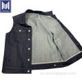 맞춤형 정기적 인 INDIGO SELVEDGE DENIM MEN VEST